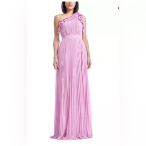 Dress the Population Light Pink Pleated Maxi Dress size M